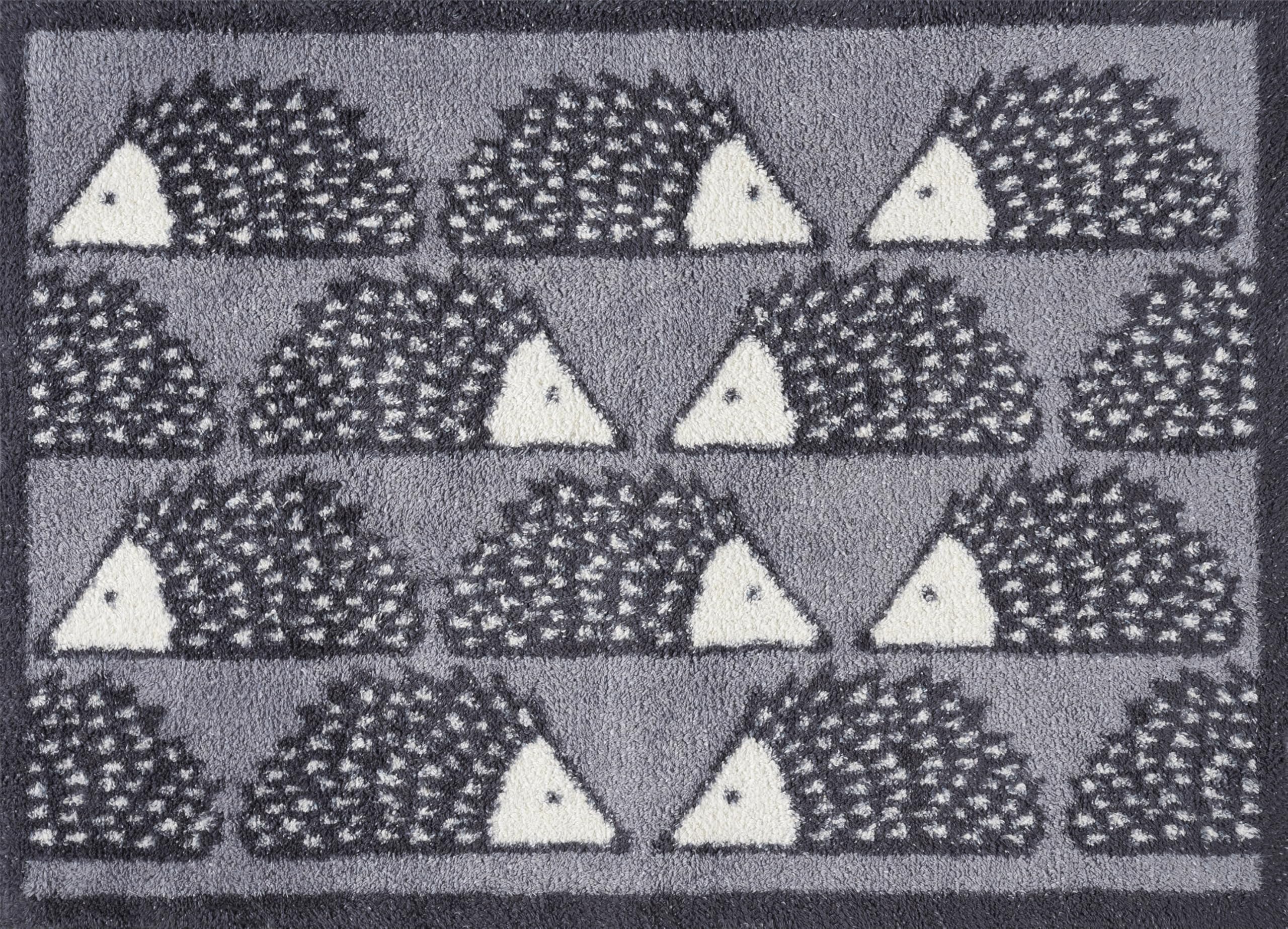 Turtle Mat Spike Hedgehog - Grey Scion Collection - Highly absorbent Indoor barrier mat with Multi-Grip backing 60x85cm