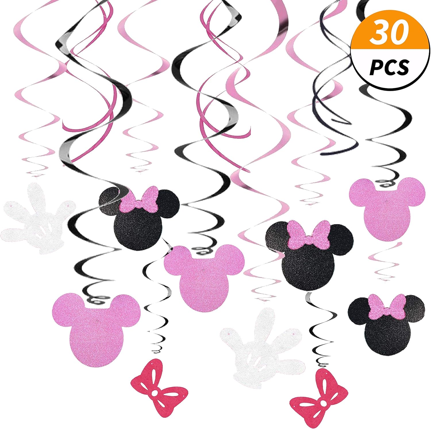 Amazon Com Kristin Paradise 30ct Minnie Hanging Swirl Decorations