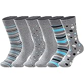 GLENMEARL 6 Pack Dress Socks for Men, Patterned Mens Socks With Gift Box Casual Business Socks