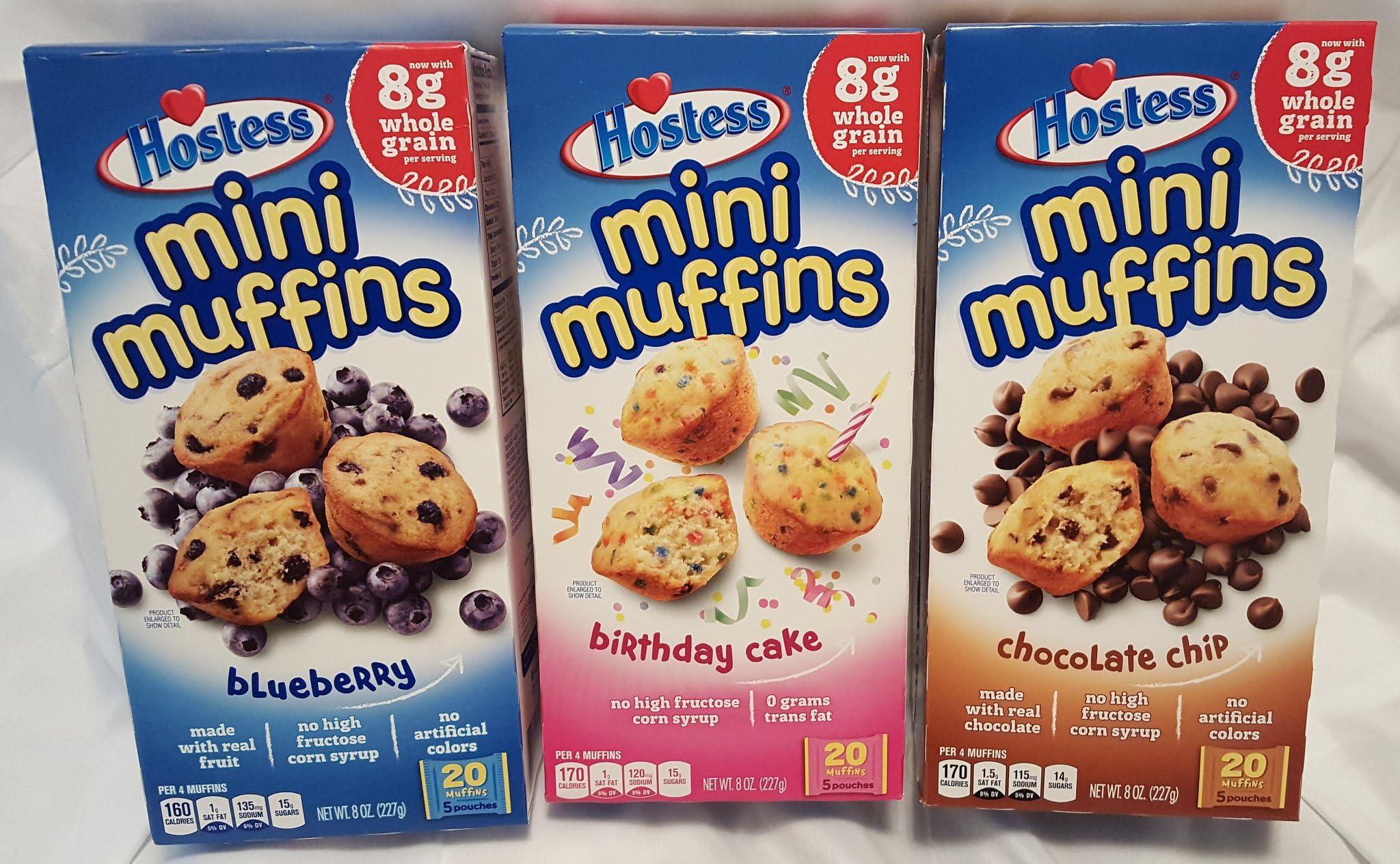 Hostess Mini Muffins - 20 Muffins Per Box(5 Pouches) (3 Flavor Variety Pack)