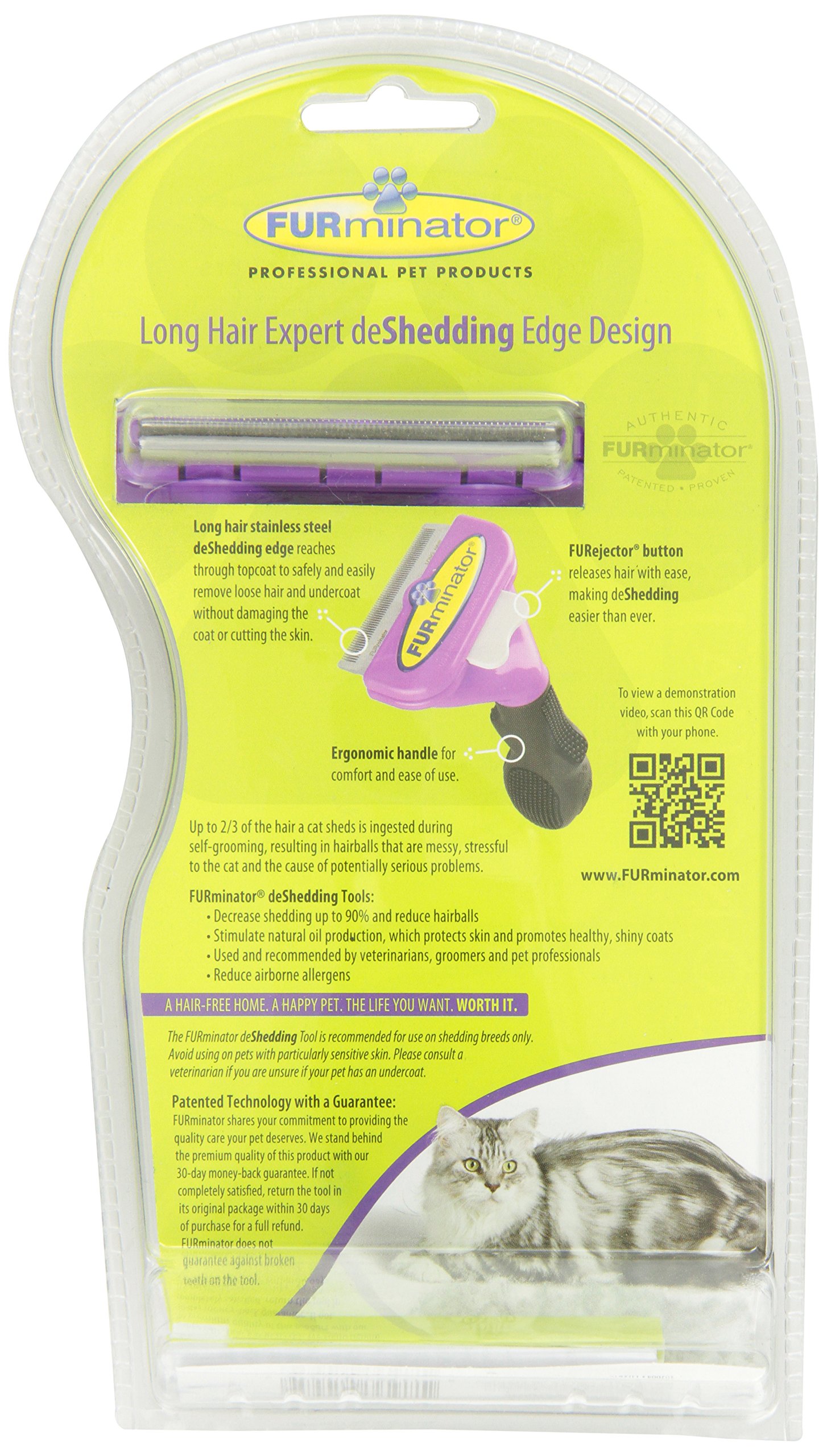 FURminator Long Hair deShedding Tool for Cats, Large 634252065090 eBay