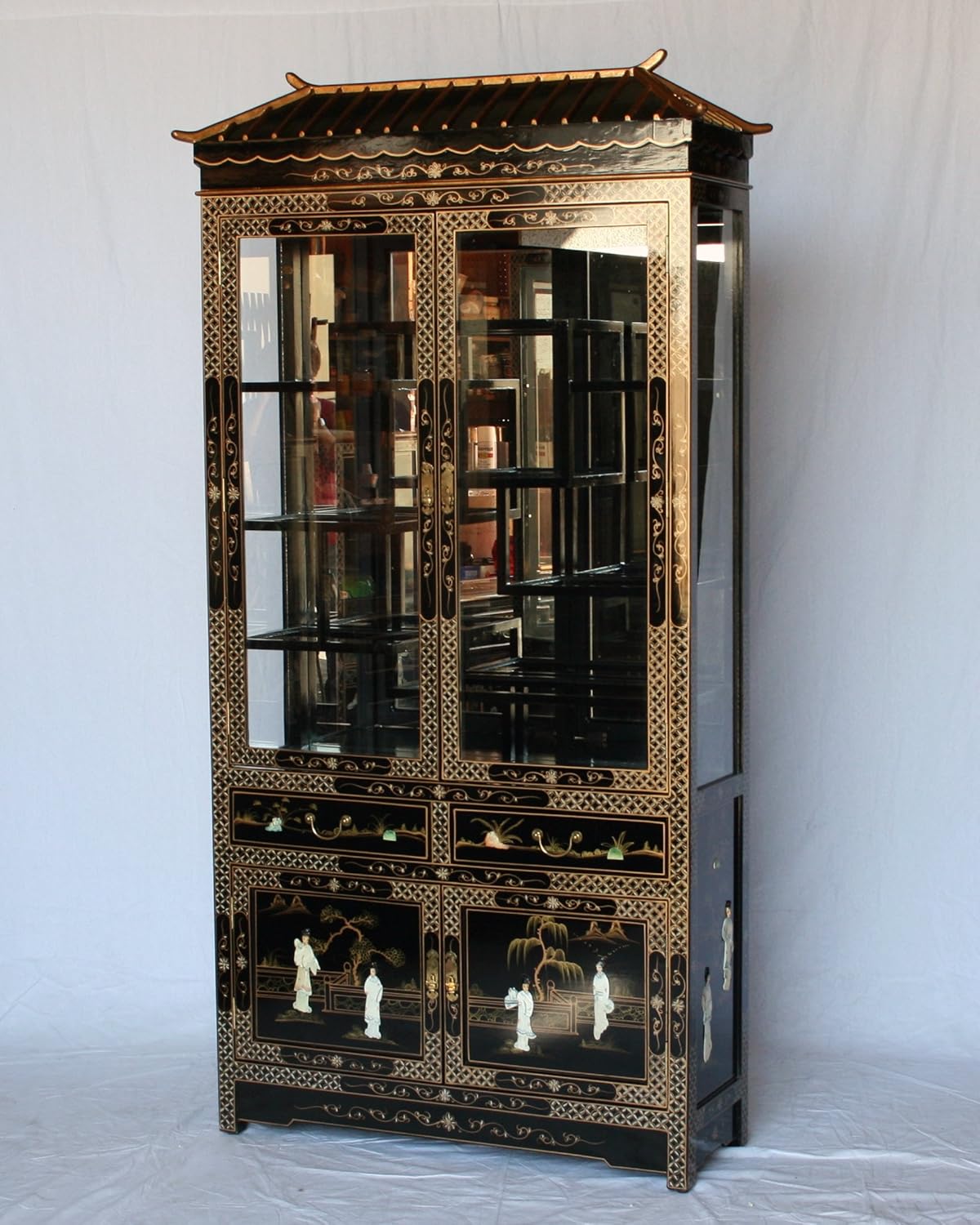 Best Chinese Black Lacquer Wine Cabinet