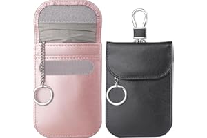 Key Fob Protector, Faraday Bags, Anti-Theft Pouch,Anti-Hacking Case Blocker, RFID Signal Blocking Bag for Car Key Black and R