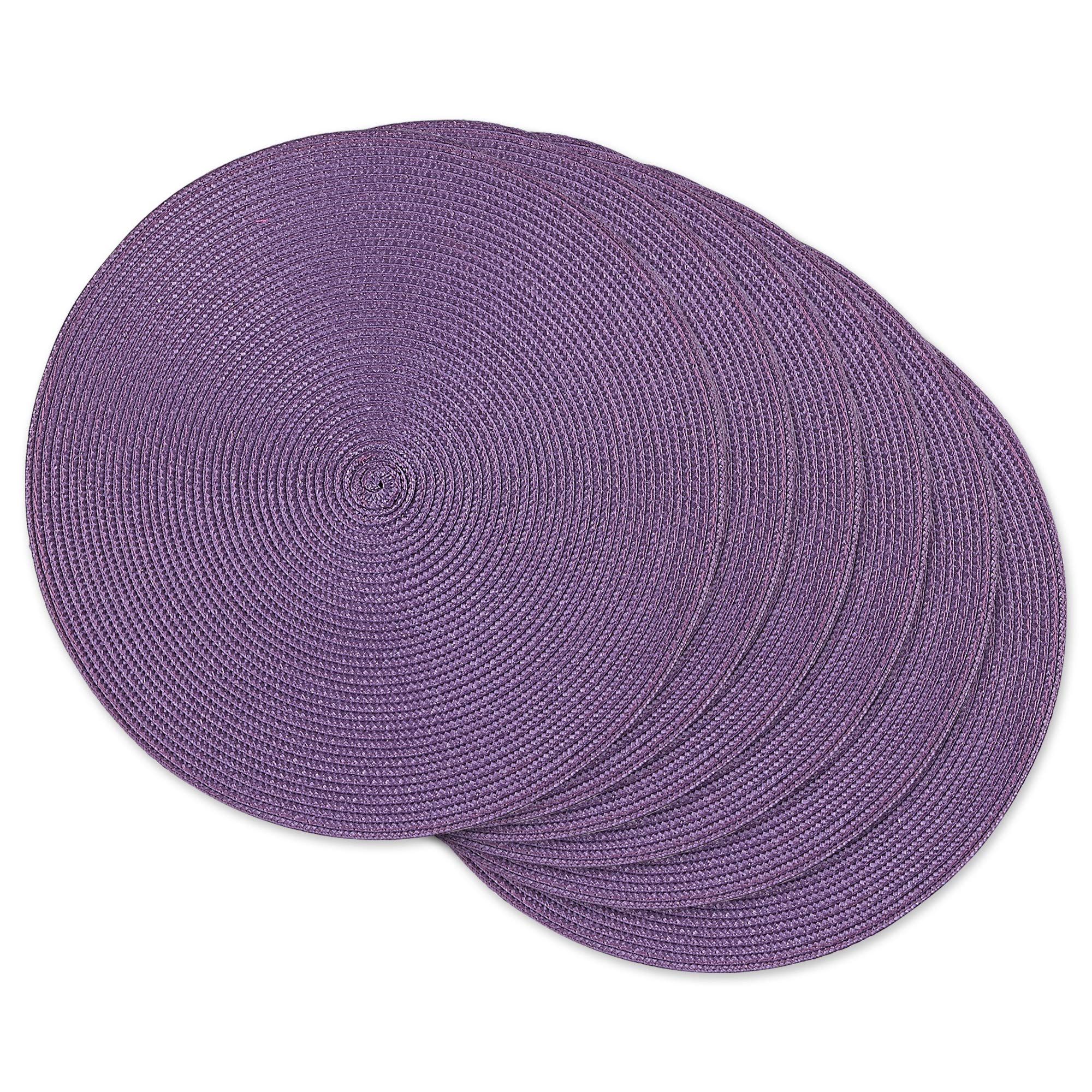 DII Classic Woven Round Placemats, 15" Diameter, Eggplant 6 Count โ image 1