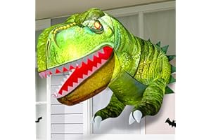 Joiedomi 4.5 FT Tall Inflatable Halloween Window Decorations, Halloween Inflatables Outdoor Decorations, Dinosaur Halloween Inflatable Decorations Outside for Window Decor, Halloween Yard Decorations
