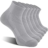 CS CELERSPORT 6 Pack Men's Ankle Socks with Cushion, Sport Athletic Running Socks