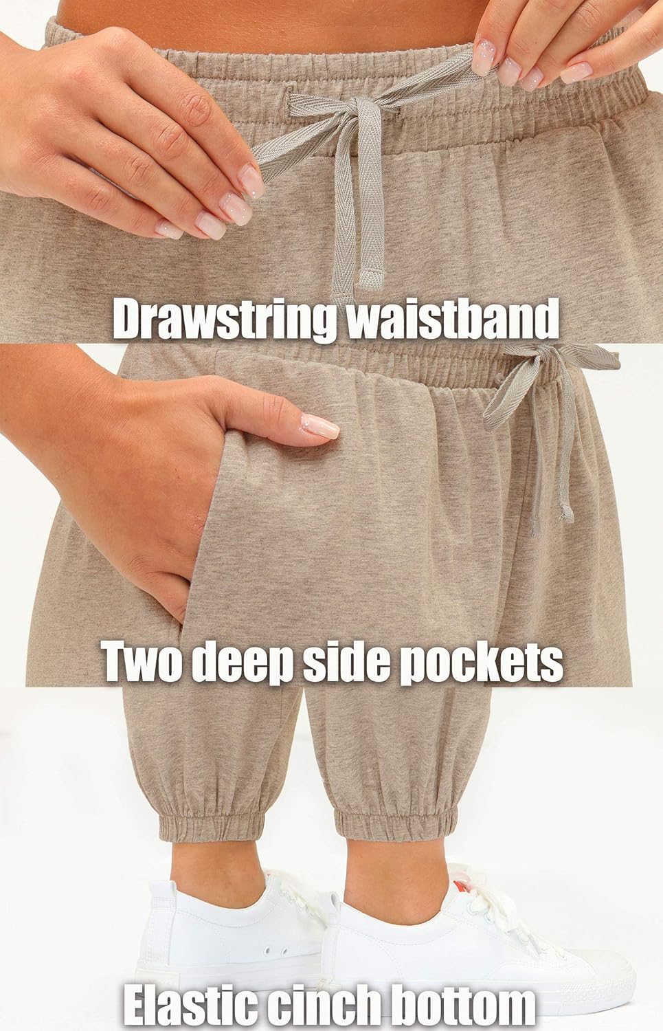Women's Cotton Sweatpants High Waisted Pants with Pockets Athletic Fit Joggers for Women Lounge, Jogging at  Women’s Clothing store