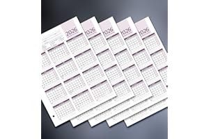AUSOLEIL Attendance Calendar Employee Card Attendance Record Tracker 2026, Heavy 100lb Cardstock Paper 8.5 x 11 inches (Purple, Pack of 50 Sheets)