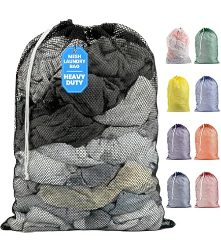Amazon.com: Durable Nylon Mesh Drawstring Bag - Equipment Storage