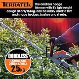 Terratek Cordless Hedge Trimmer 20V 51cm Blade 2 Batteries Charger Included view 3