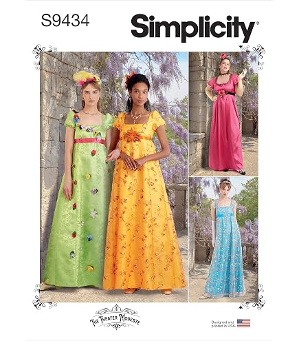 Amazon.com: Simplicity Misses and Womens Regency Era Style Dresses