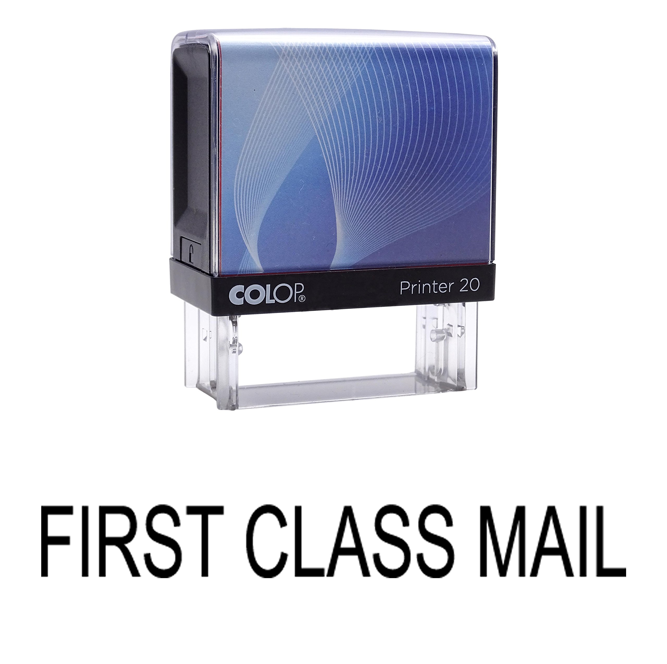 First Class Mail Self Inking Rubber Stamp Custom Colop Office Stationary P20 Mini Stamper