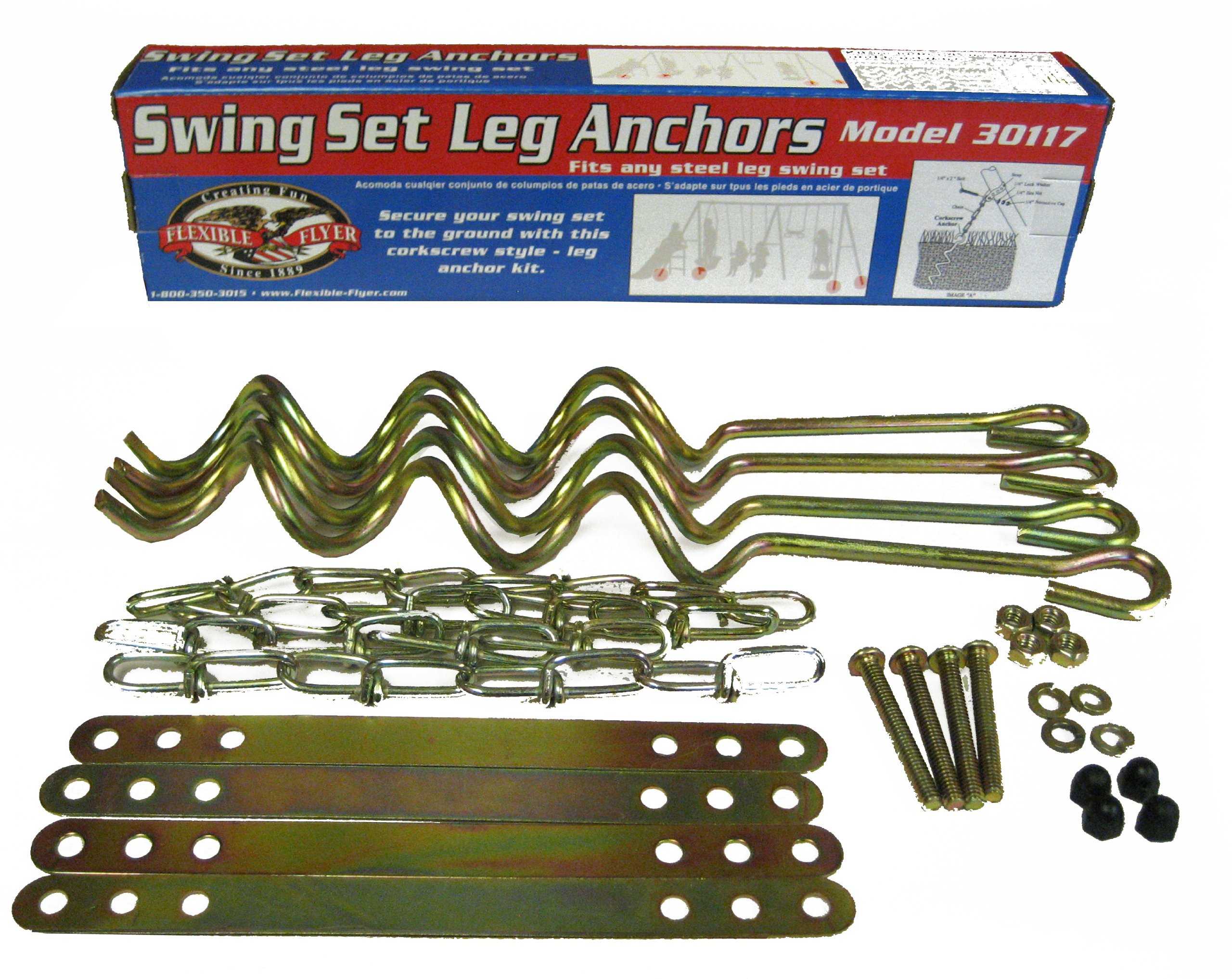 Flexible Flyer 30117 Ground Anchor Kit for Metal Frame Swing Sets eBay