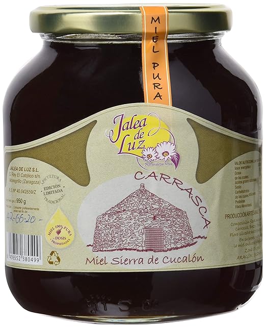 Jalea de Luz Miel Cruda Pura de Carrasca - 950 gr.: Amazon.es ...