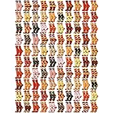 Suhine 36 Pairs Thanksgiving Socks Soft Fall Maple Leaf Pumpkin Turkey Ankle Crew Socks Thanksgiving Day Gifts for Woman Adult