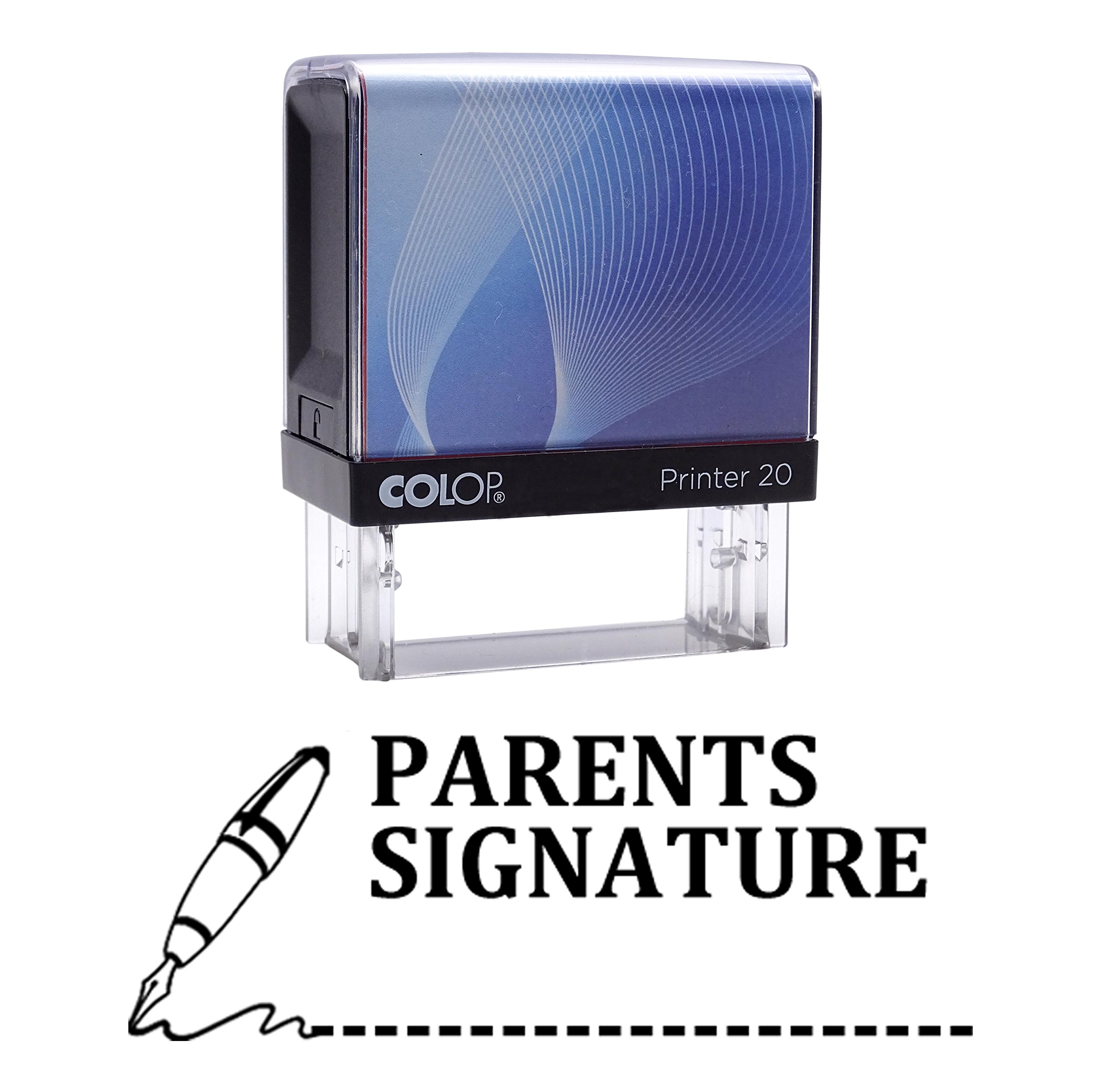 Parents Signature Self Inking Rubber Stamp Custom Colop Office Stationary P20 Mini Stamper