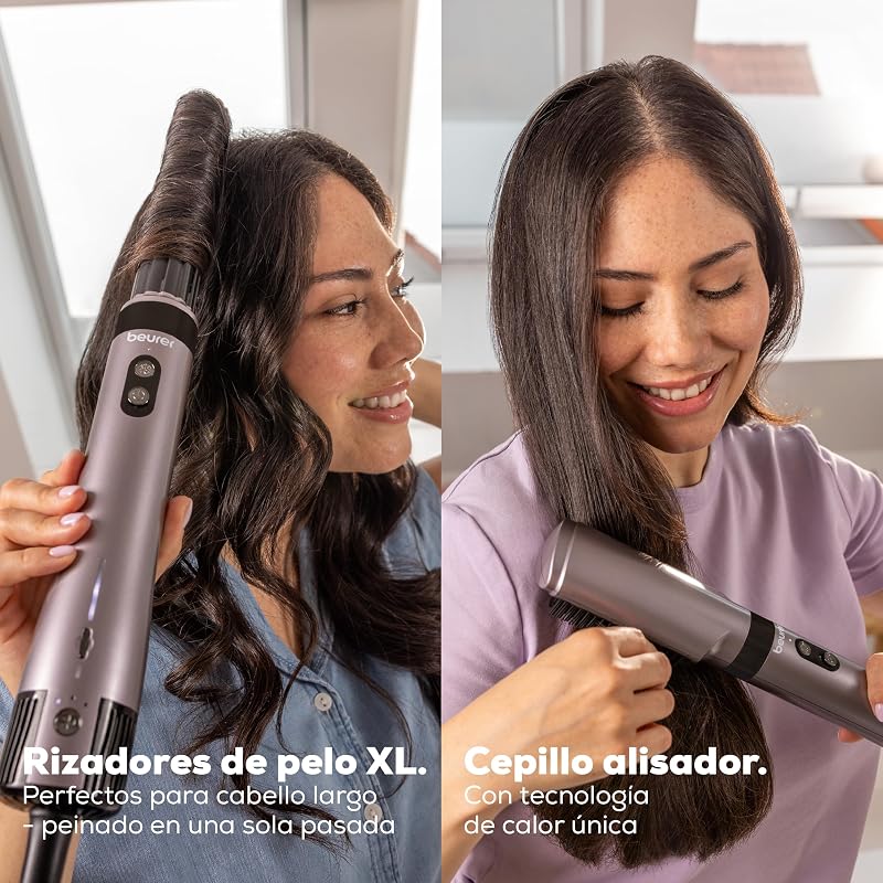 HT 110 Airstyler 5 en 1, moldeador de cabello multifuncional para rizos, alisado y volumen, peinado suave para todo tipo de cabello, cerámica turmalina, tecnología iónica, 5 accesorios