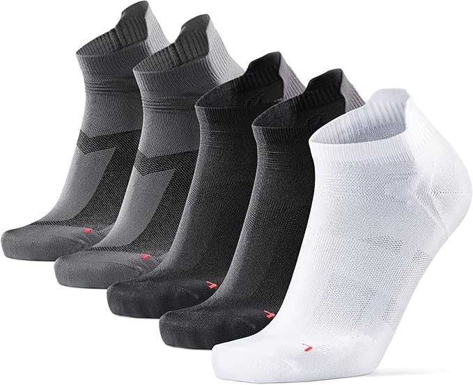 DANISH ENDURANCE LowCut Running Socks 5Pack for Men & Women, Moisture