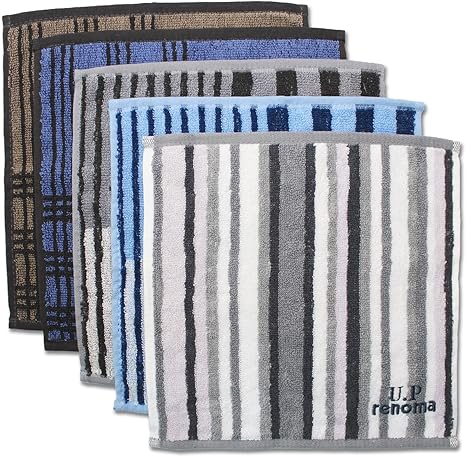 Amazon Renoma Trousseau ハンドタオル ハンカチ メンズ ハンカチタオル ビジネス 5枚セット ギフト 23cm Renoma Trousseauの5枚セット ハンドタオル ホーム キッチン オンライン通販