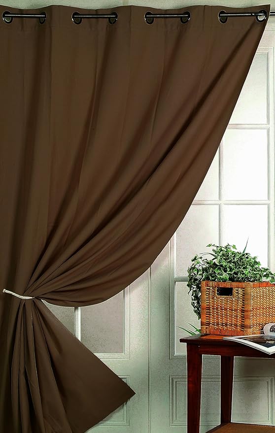 Cortinas Color Marron Chocolate - sleek body method