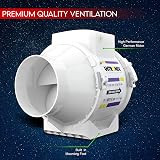 Fantronix 100 mm Inline Bathroom Extractor Fan Run-On Timer Quiet view 6