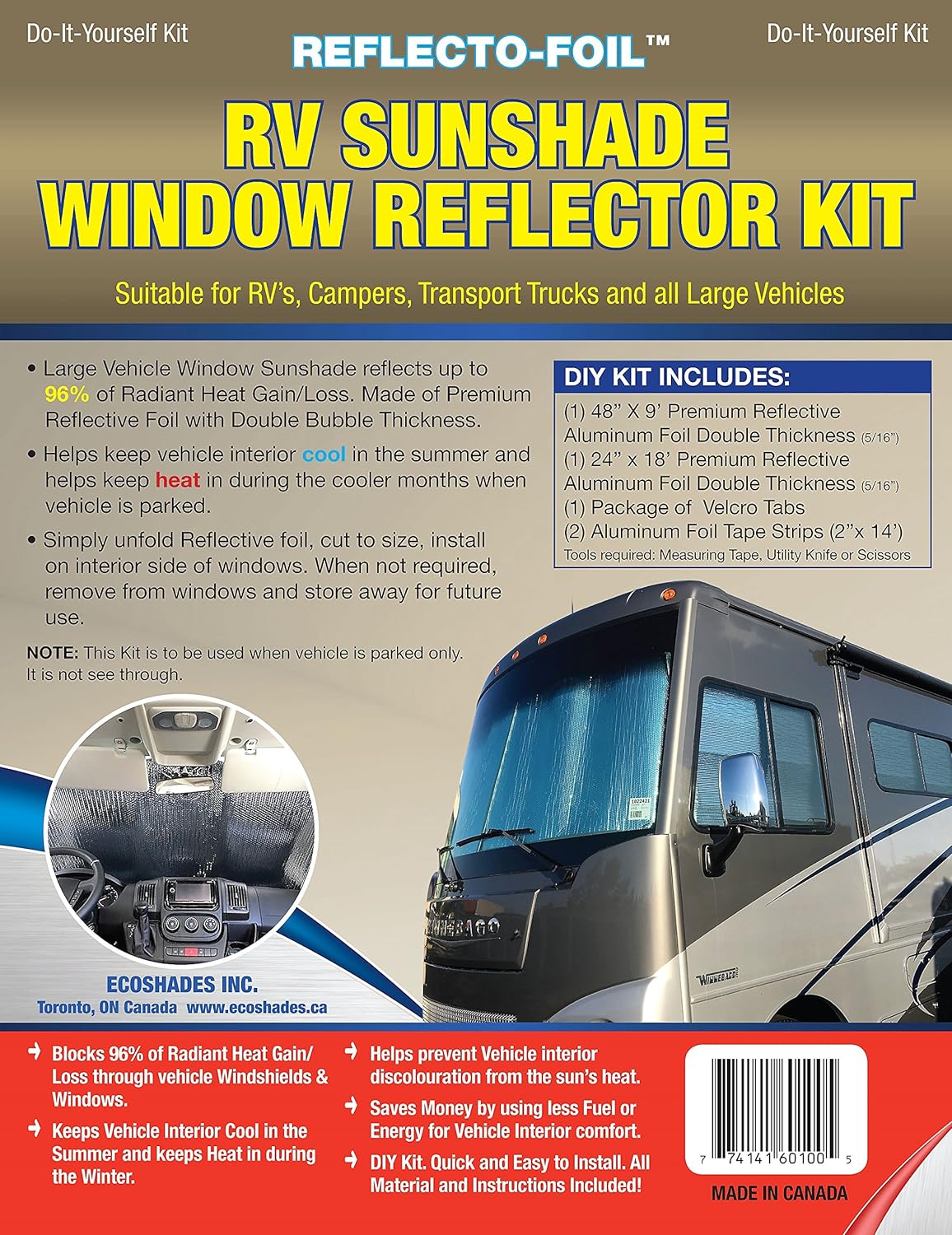 1996 ford motorhome for sale on Amazon Com Rv Sunshade Window Reflector Kit Automotive