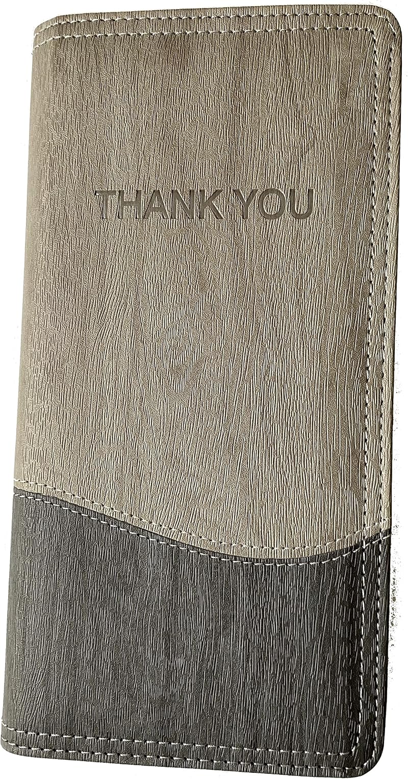 Faux Leather Bill Presenter Thank You Tip Tray Soft Padded - 4 Colours