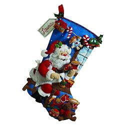 Bucilla Felt Applique Christmas Stocking Kit: Gingerbread Santa