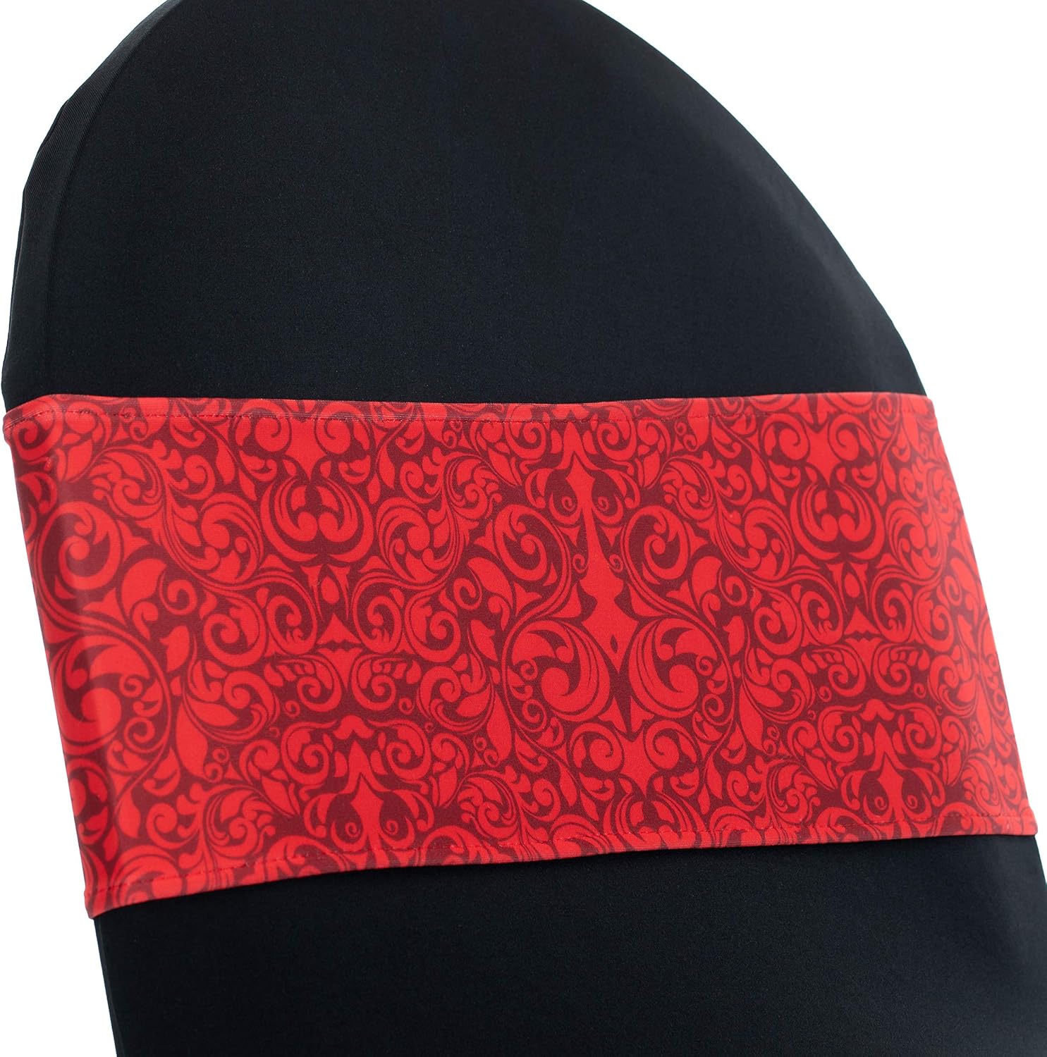 Extra Thick ZALI Premium Quality Chair Sash Band Stretch, Polyester Spandex Decoration for Wedding and Party Pack 20 (Red) Ruby, Rose, Rouge: Kitchen & Dining