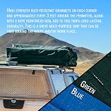 KAV 4 x 6 ft Green Tarpaulin 120 GSM Waterproof Eyelets Heavy Duty Cover view 5