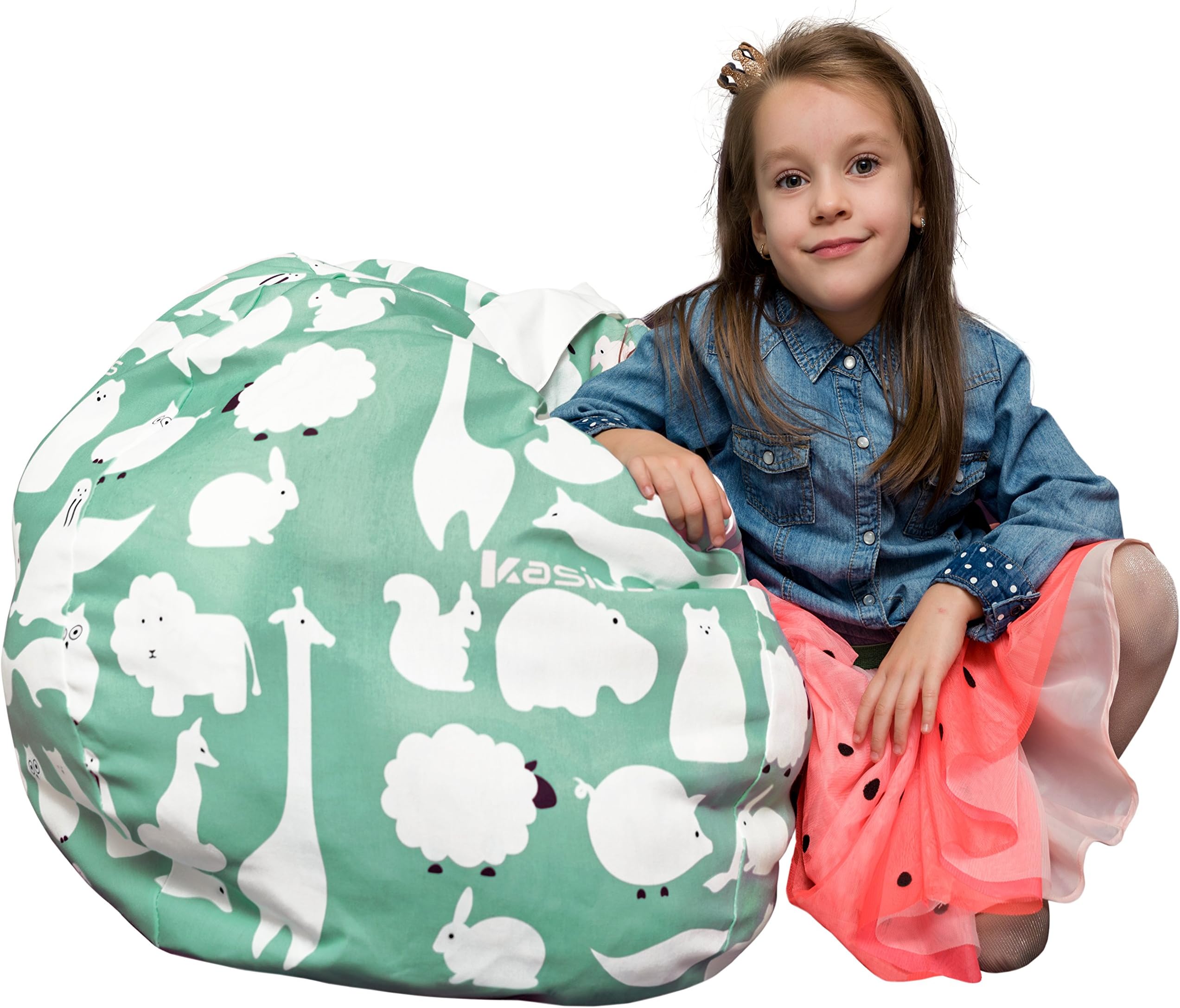 Bean Bag Stuffed Animal Storage - Improved Toy Organizer Design - Better than Stuff Animal Hammock - Extra Large - Stuffed Animal Holder - for Kids and Teens