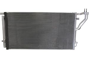 Kool-Vue A/C Condenser Compatible With 2011-2013 Hyundai Sonata, For 2011-2015 Kia Optima, For 2014-2016 Kia Cadenza, For 2012-2014 Hyundai Azera, 2.4 L With Receiver Drier Aluminum Core HY3030143