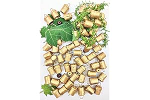 HIGHBIX Tiny Harmony Cow Bells 50 Pieces Vintage Handmade Rustic Lucky Christmas Hanging Mini Bells Pack