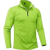 Boladeci Men's Quarter Zip Pullover Premium Fleece Lined Heather Long Sleeve Golf Shirts Midweight 1/4 Half Zip Sweatshirts
