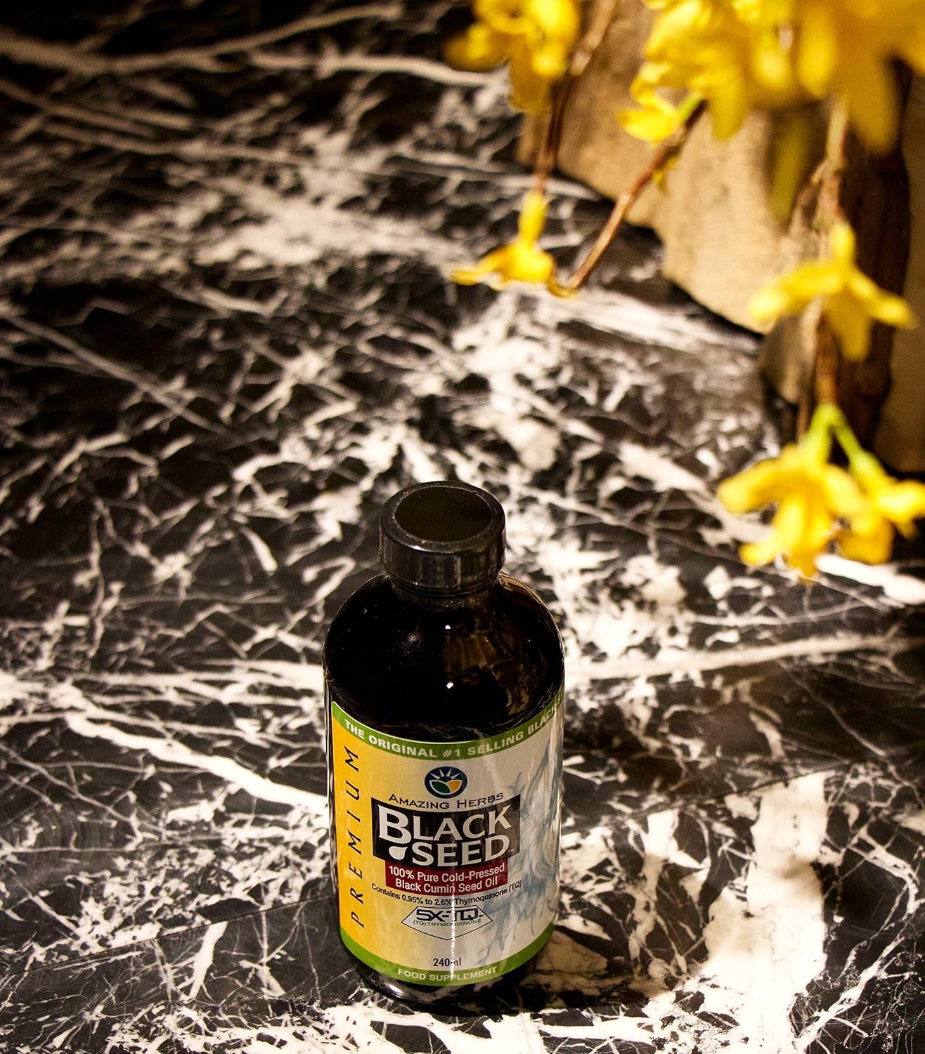 Amazing Herbs Premium High Strength Pure Cold-Pressed Black Cumin Seed Oil (240ml, 8oz Glass Bottle) - Image 5