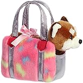 Aurora® Fashionable Fancy Pals™ Jellyroll Red Panda™ Stuffed Animal - Plush with Stylish Purse for Dress Up Fun - Perfect for Kids 3+ Years, Costumes, and Birthdays - Brown 6 Inches