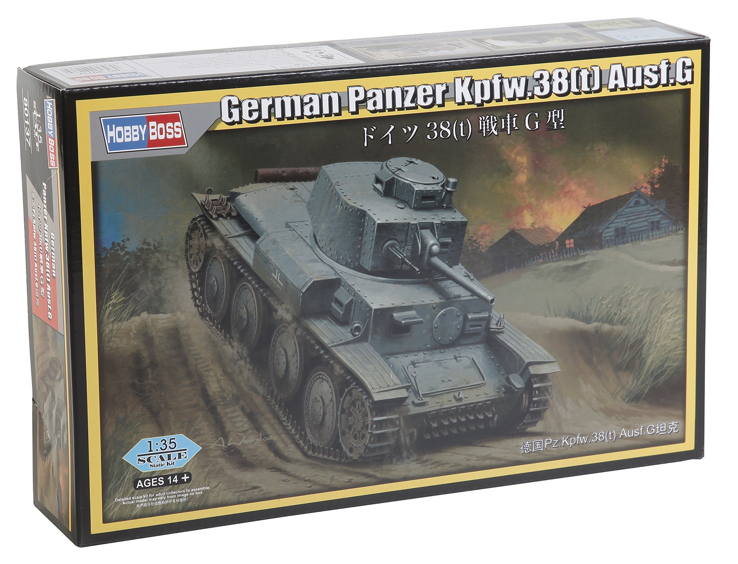 Hobbyboss 80137 1:35 Scale German Panzer Kpfw.38(t) Ausf.G Plastic Model Kit