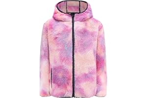 BTPEIHTD Girl's Soft Fleece sherpa Jacket Full Zip Hoodie