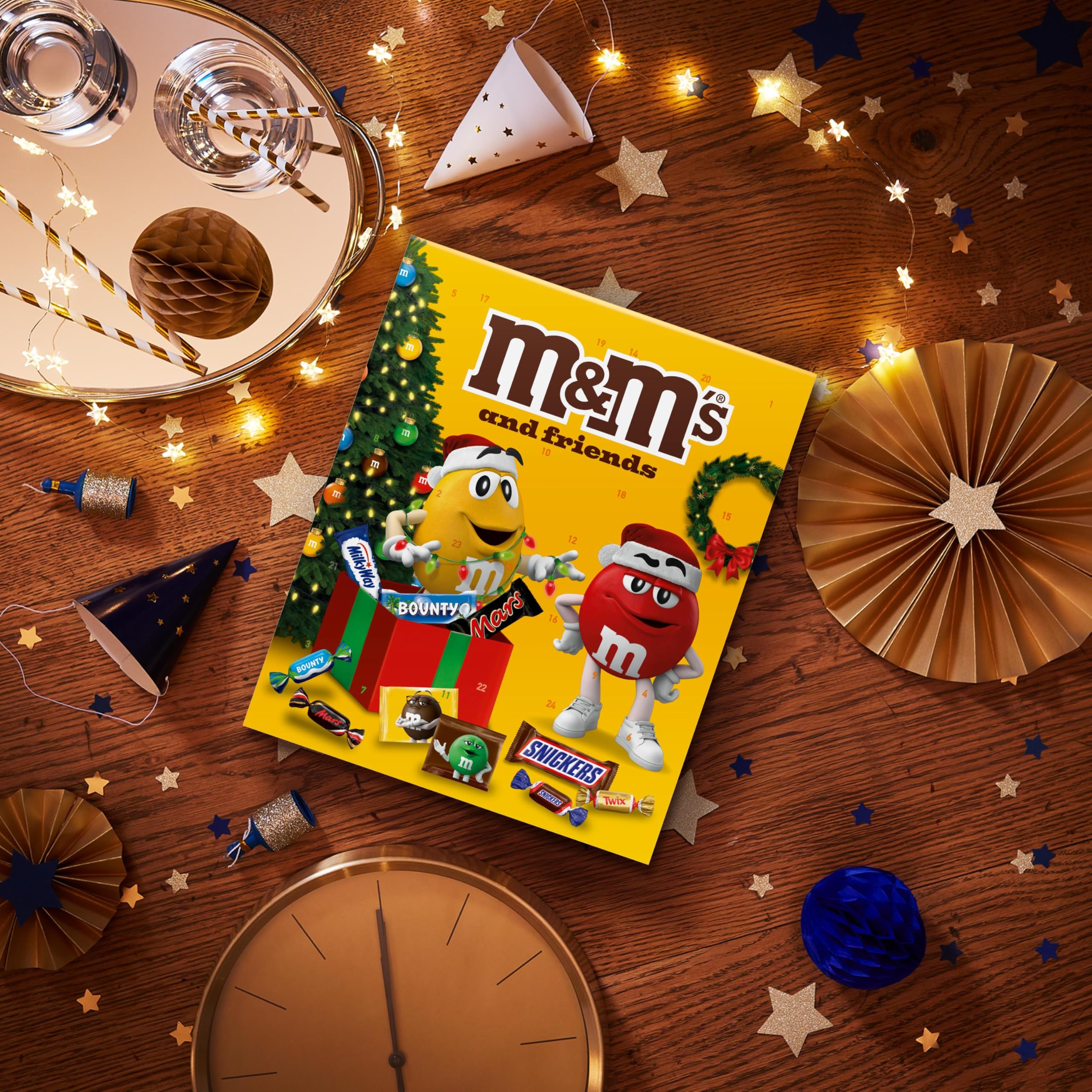 M&M'S & Friends Adventskalender mit M&M'S, Bounty, Mars, Milky Way, Snickers und Twix I 361 g Süßigkeiten zum Verschenken und für Weihnachten 4
