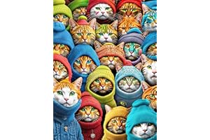 Cross & Glory - Whiskered World: A Kitty Kaleidoscope - Jigsaw Cat Puzzles For Adults 1000 Pieces | Vibrant | Challenging & D