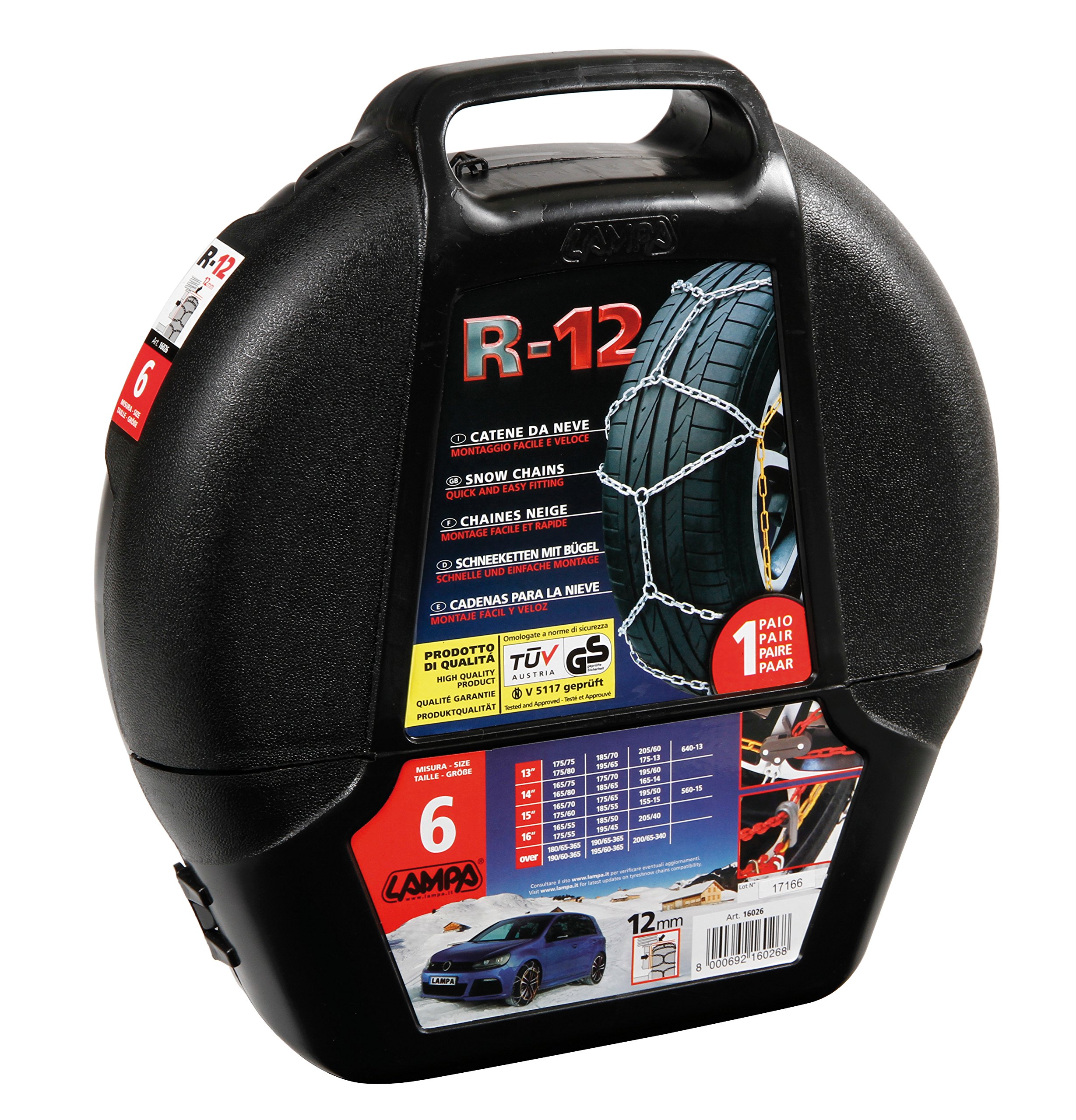 Lampa 16022 Snow Chains 12 mm, 2 Units