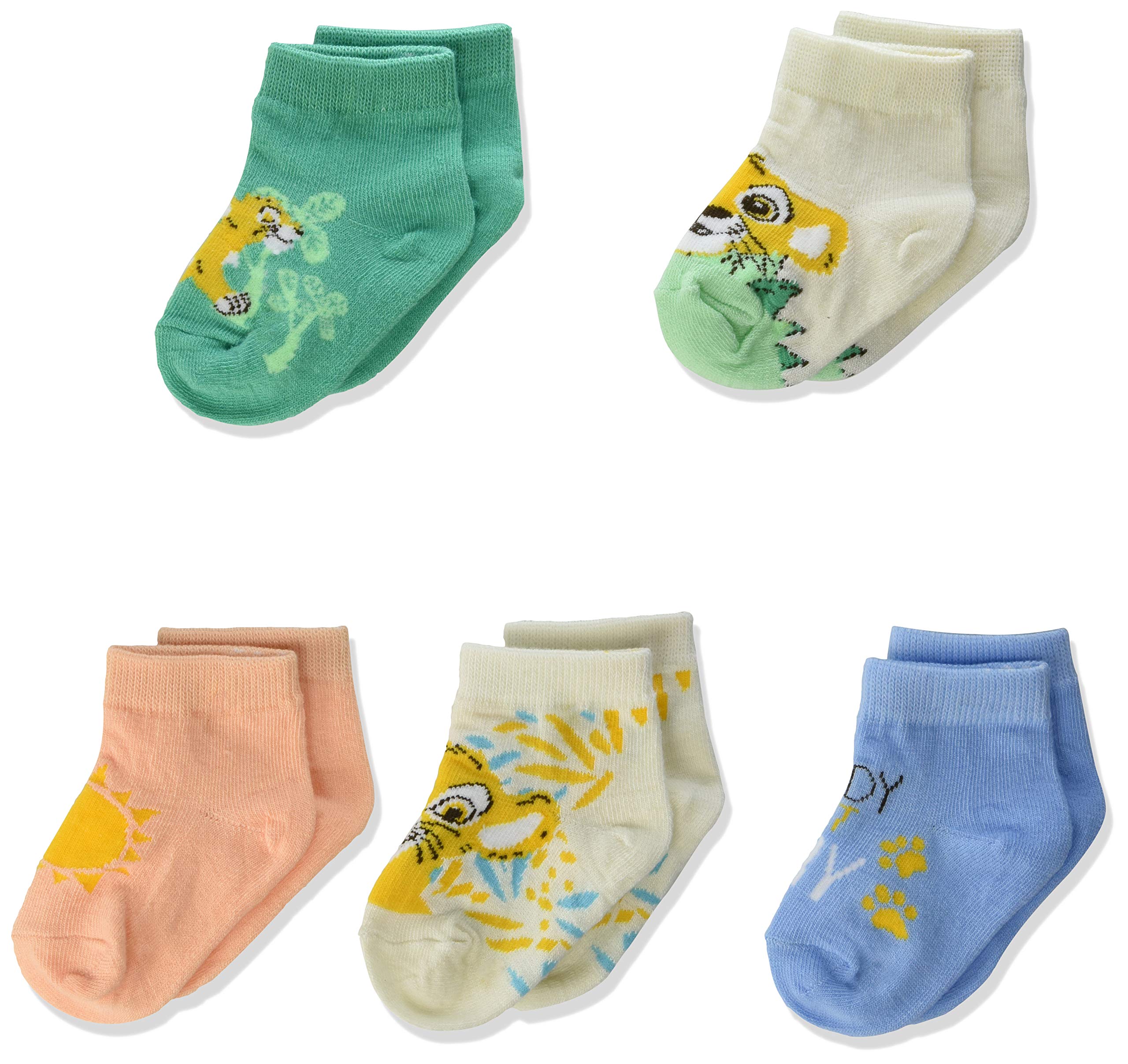 Lion King Live Action Baby 5 Pack Shorty Socks