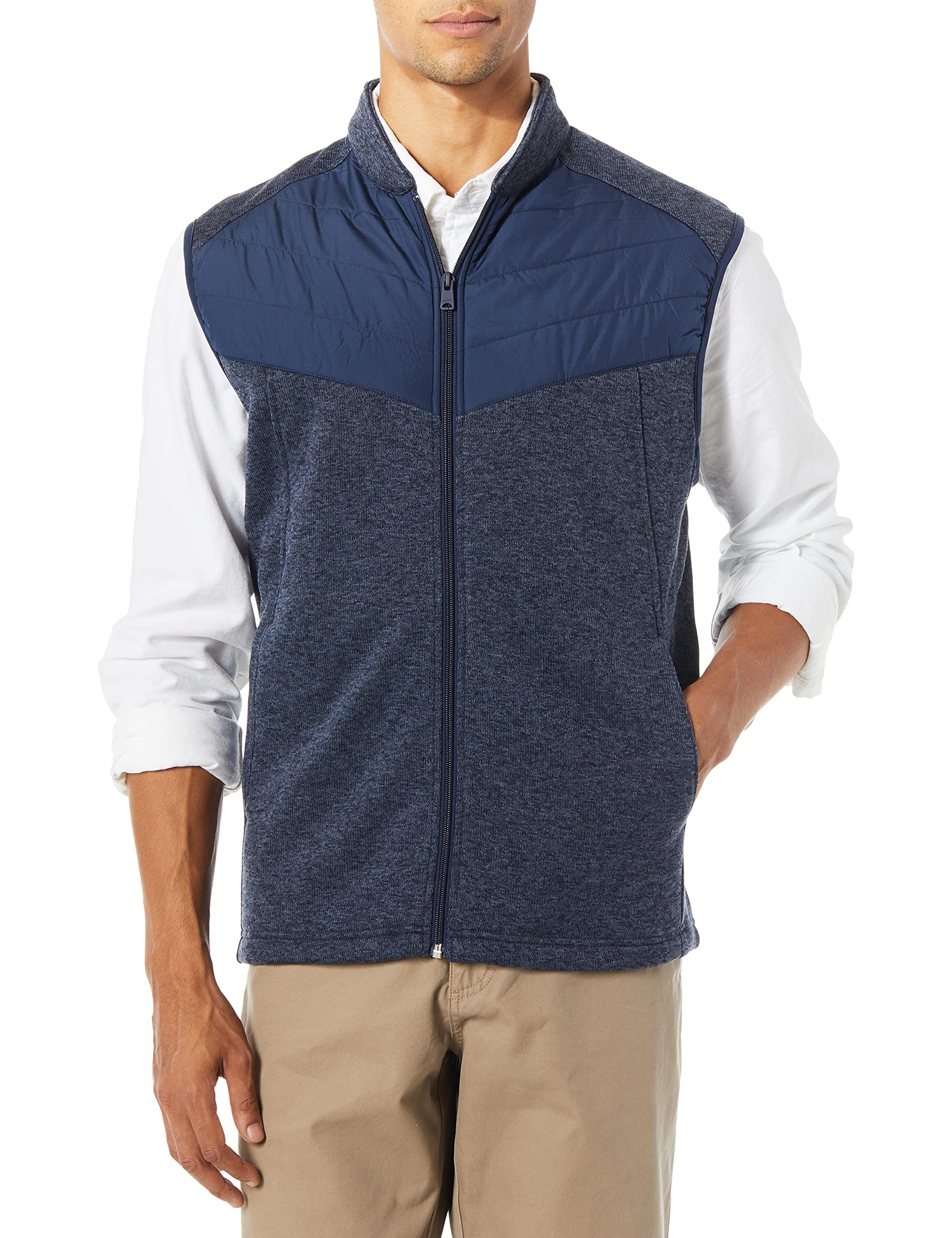 Greg Norman Coastal Full-zip Vest, Navy, Medium