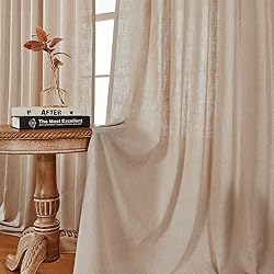 Joydeco Linen Curtains for Living Room,Light