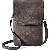 BOSTANTEN Vegan Leather Small Crossbody Bags for Women Designer Cell Phone Bag Wallet Purses Adjustable Strap