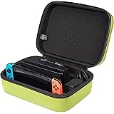 Amazon Basics Hard Shell Travel and Storage Case for Nintendo Switch - 12 x 4.8 x 9 Inches, Neon Yellow