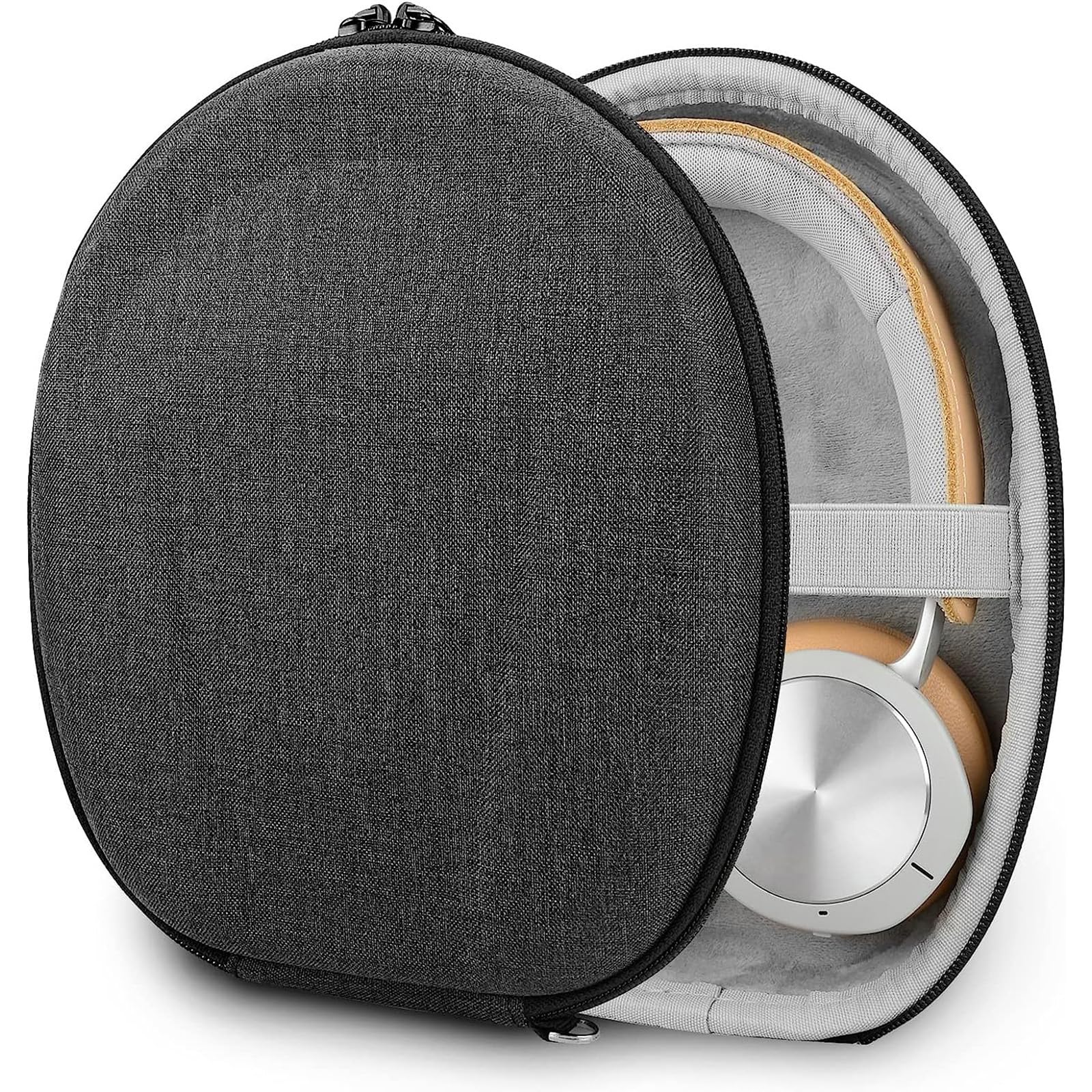 Geekria Shield Headphones Case for On-Ear Headphones, Replacement Hard Shell Travel Carrying Bag with Cable Storage, Compatible with JBL T600BT, Skullcandy Hesh3, B&O Beoplay HX (Dark Grey) โ image 1