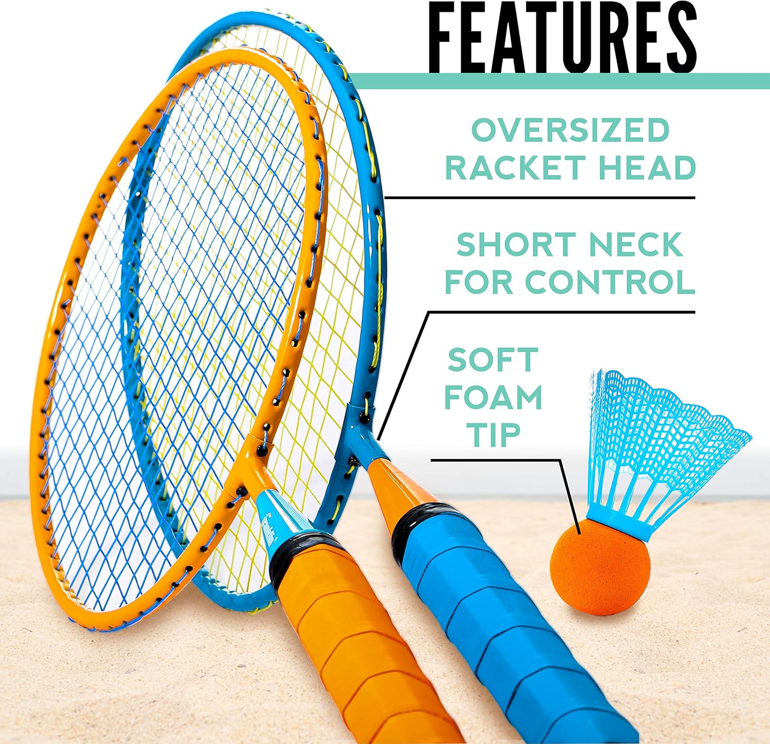 Franklin Sports Kids Badminton Set - Smashminton Set - 2 Player Youth Combo Set with Birdies : General Sporting Equipment : Sports & Outdoors