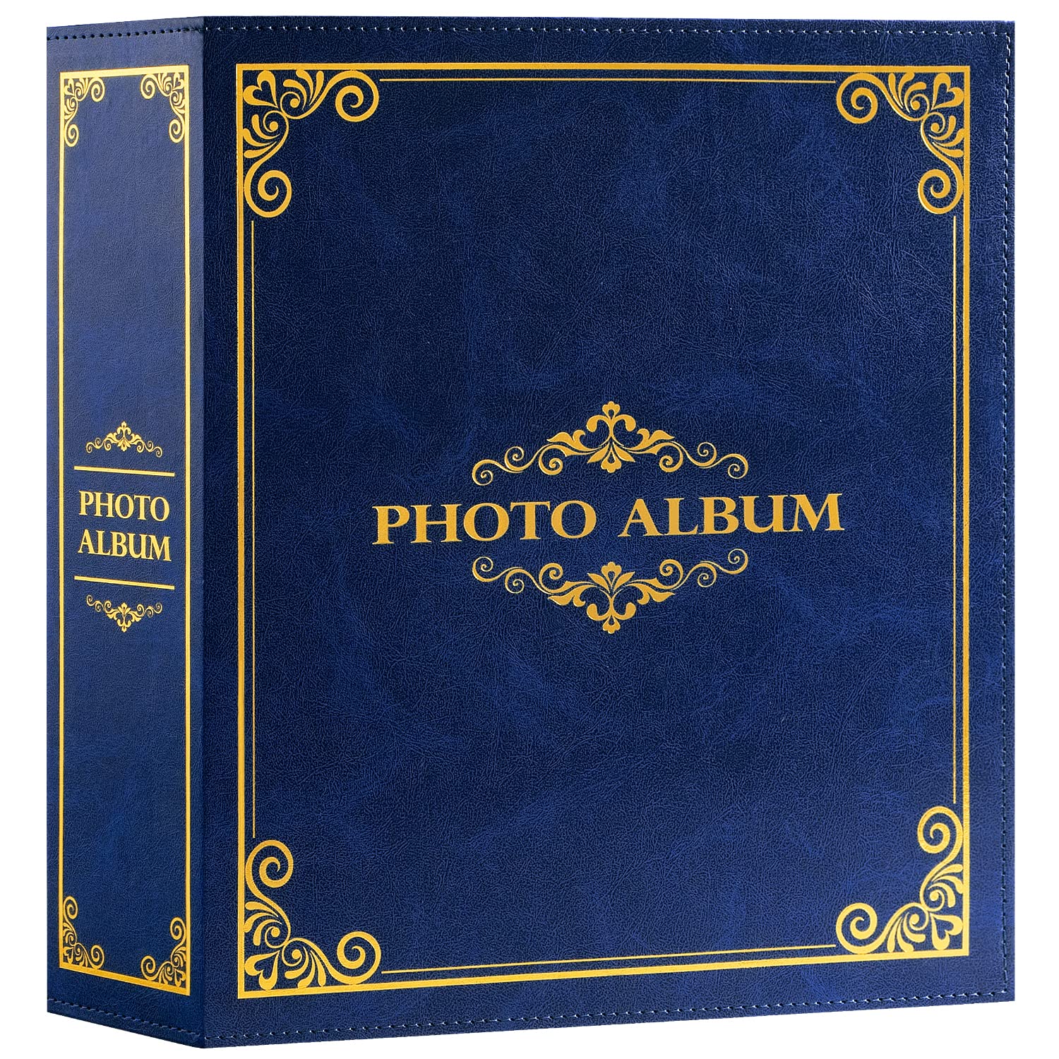 Lanpn Photo Album 6x4 Slip in, Traditional Classic Extra Large Capacity 1000 Pockets Photo Albums Holds Landscape and Portrait 10x15cm Picture Blue