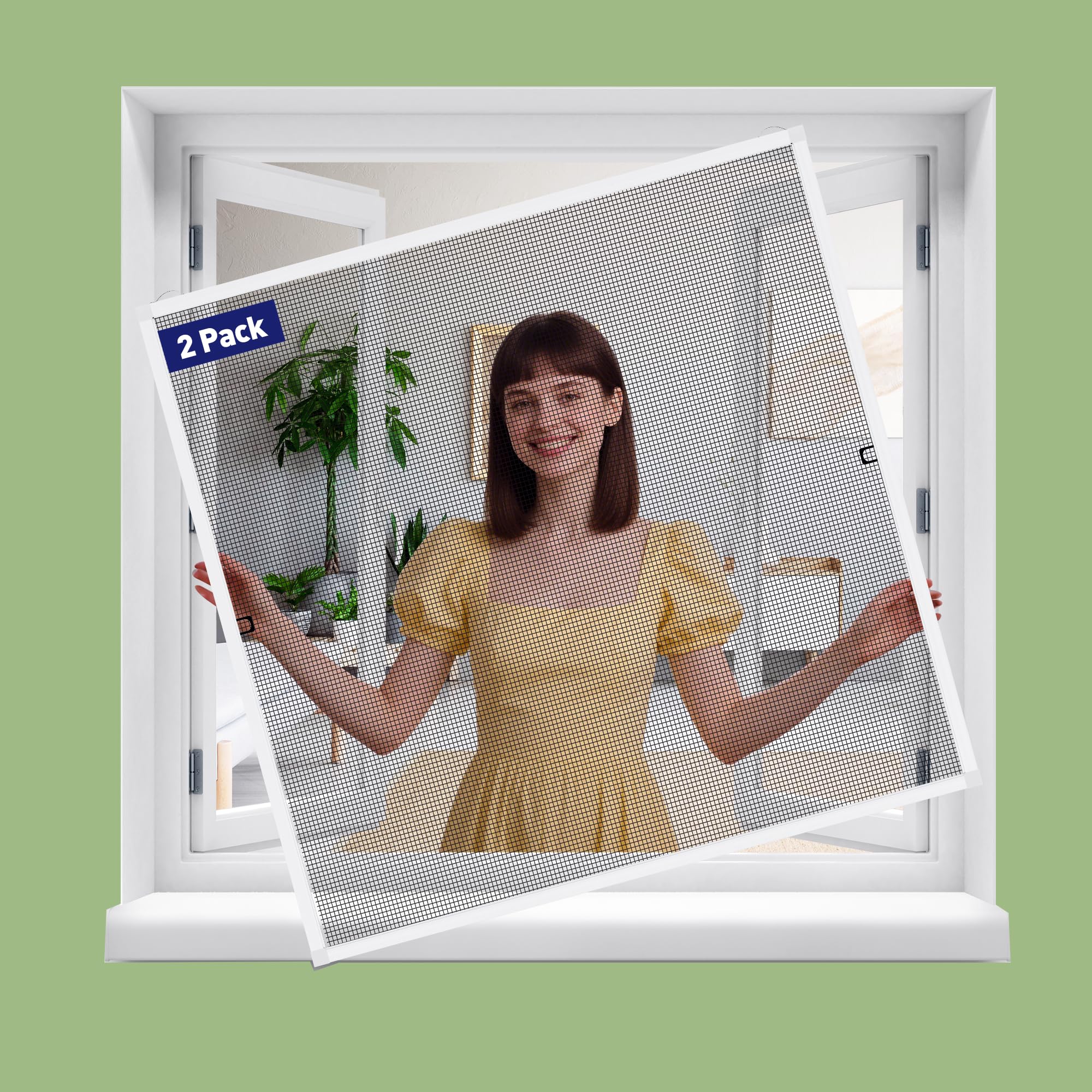 Photo 1 of ***PARTS ONLY***

FOSLUOC Window Screen Frame Kit-2 Packs, DIY Aluminum Alloy Frame Screen Window Up to 46" x 46" for Windows/Doors, Includes 48" x 99" Mesh & 33ft Spline & Tool Kit, Easy Install, Insect Proof
